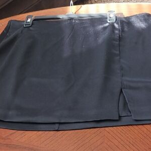 Black Mini Skirt with Side Slit